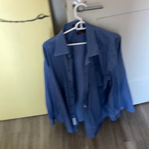 Nordstrom Cool Blue Dress Shirt 171/2 -35